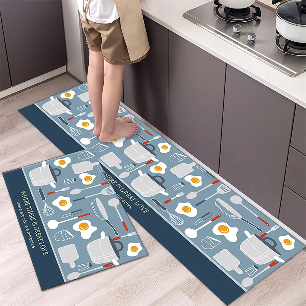 Alfombra de suelo de cocina VIKAMA, alfombra de entrada para sala de estar y dormitorio, decoración del hogar, alfombra larga pequeña para pasillo de lavadero