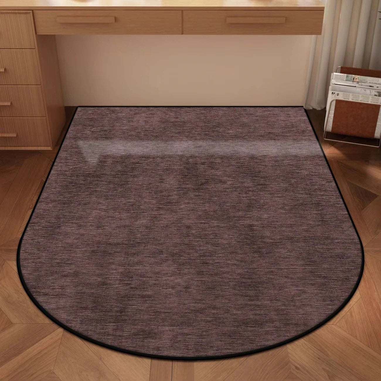 VIKAMA Alfombrilla Lisa en Arco para Alfombra, Escritorio de Estudio y Silla, Alfombrilla de Protección para Silla Giratoria de Oficina, Estudio, Decoración del Hogar