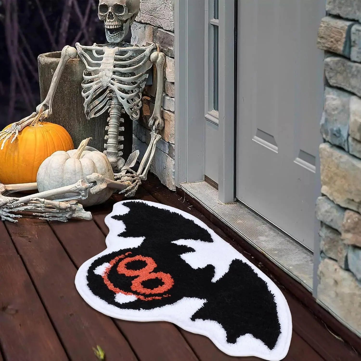Alfombra con fantasma de Halloween VIKAMA, suave y cómoda de imitación cachemira, decoración para el hogar, dormitorio, felpudo para entrada.