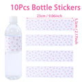 Pegatinas de botellas con lazo rosa, decoración de fiesta de 1er cumpleaños, para niñas, bodas, fiestas de cumpleaños, suministros, recuerdos, decoración de baby shower