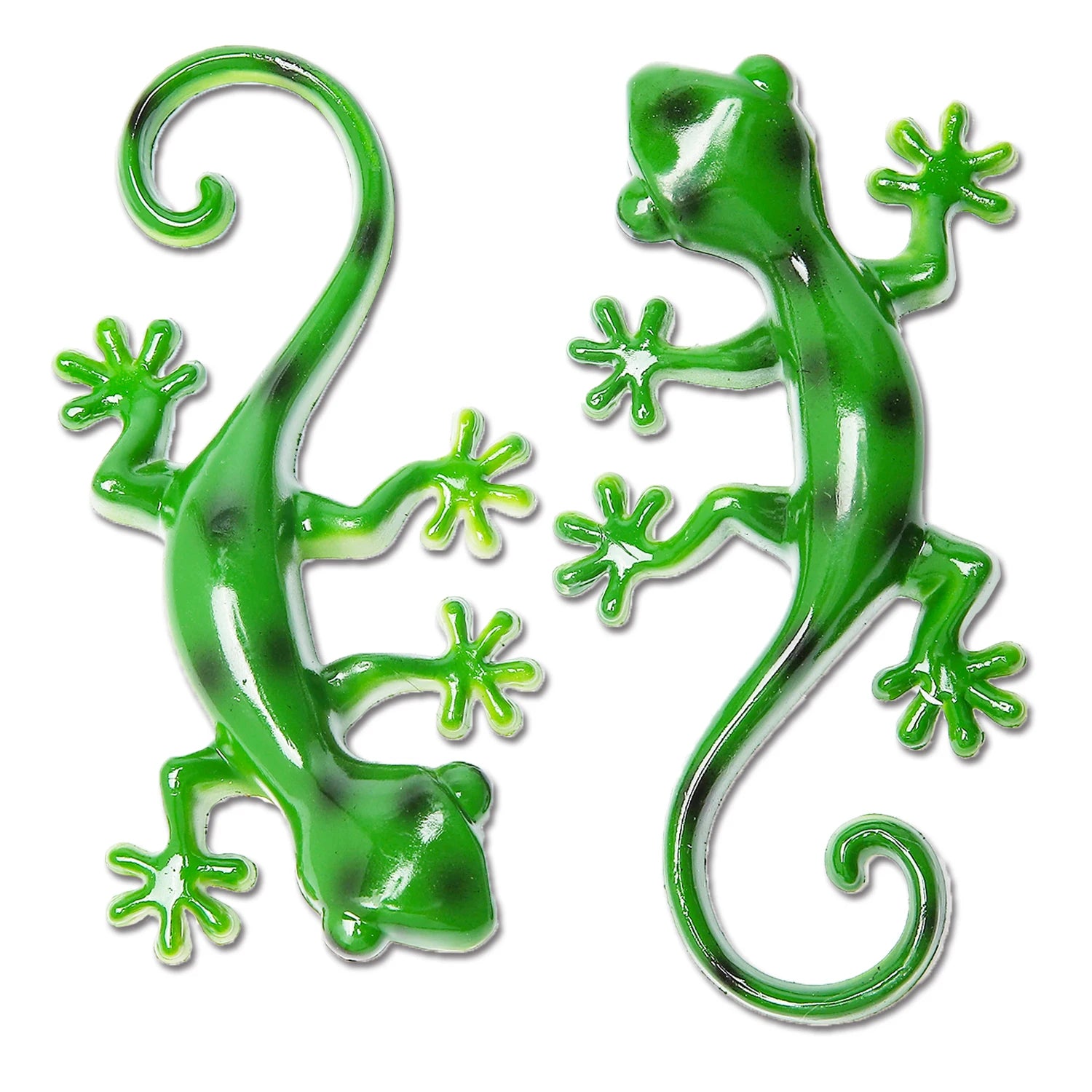 2 pcs Resin Gecko Wall Decor, Garden Yard Decoration,Water Transfer Colorful Lizard Garden Art For Outdoor And Indoor Decoration