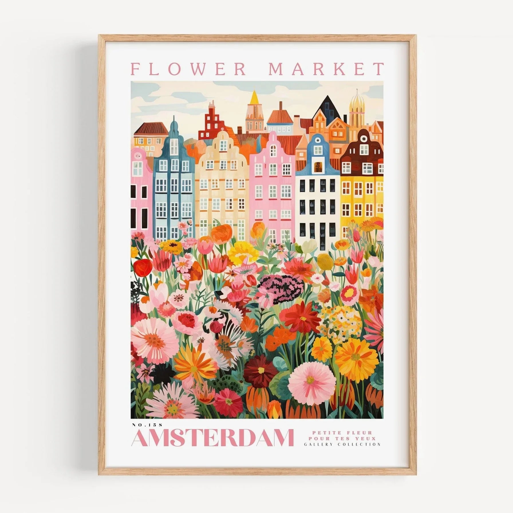 Póster del Mercado de Flores de Ámsterdam, Póster de Ámsterdam, Lámina del Mercado de Flores, Arte de Pared de Flores, Póster Botánico, Arte de Pared Floral, Boho