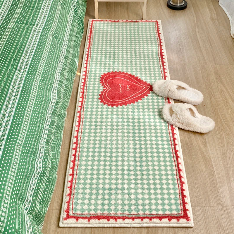 VIKAMA Alfombra Larga de Cachemira Estilo Ins, Confort, Enfriamiento, Manta de Cama para Dormitorio, Manta para Ventana de Bahía, Alfombra para Guardarropa, Decoración del Hogar