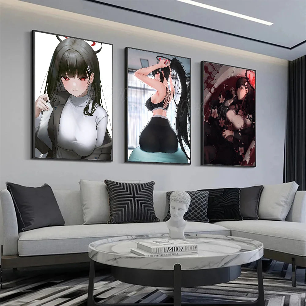B-Póster de Blue Archive Rio HD Póster Hogar Habitación Bar Café Decoración Arte Pintura de pared Imagen