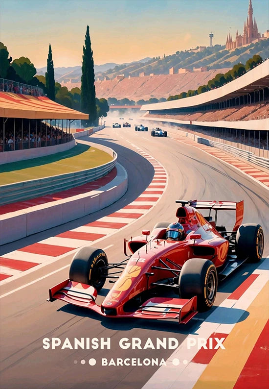 Iconic Formula 1 Racing Grand Prix Poster F1 Super Cars Aesthetic Wall Decor Racing Car Fans Home Room Wall Art Canvas Painting