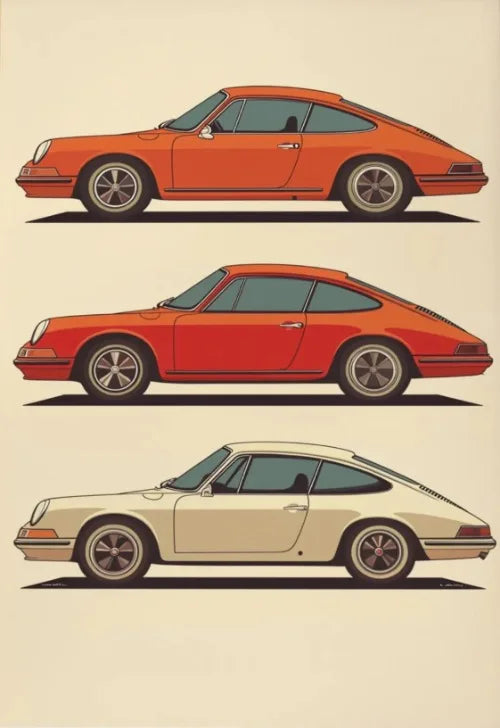 Retro Muscle Car 70s Auto Poster Classic German Car Poster Vintage Wall Art Unique Room Decoration Canvas Painting for Home Room