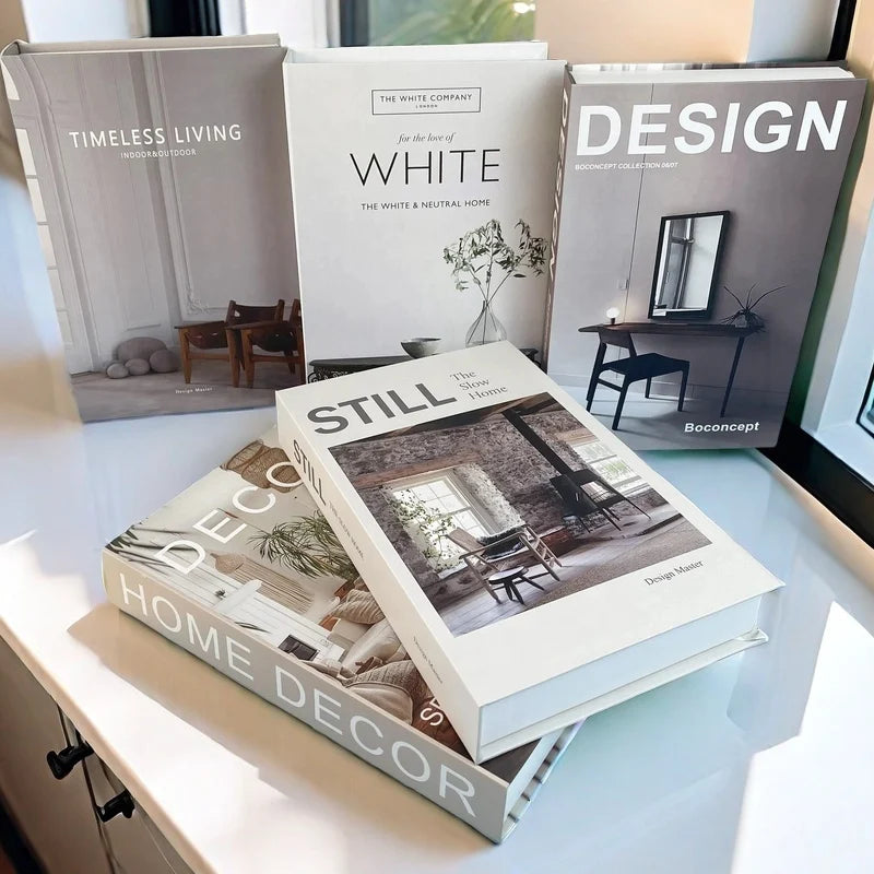 Paris New York Luxury Decorative Books Home Decor Fake Book Storage Box Shelf Ornament Coffee Table Bedroom Interior Decoration