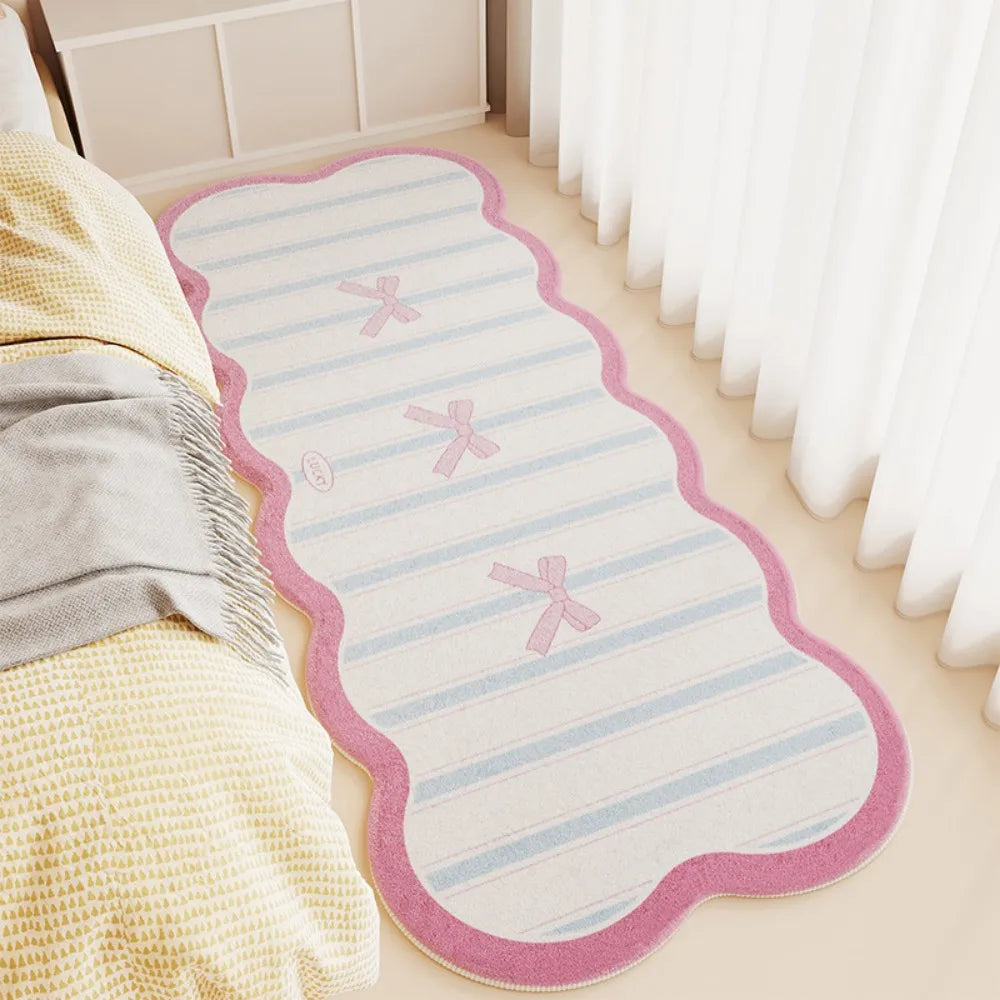 Le tapis dopamine en faux cachemire style crème VIKAMA est doux et confortable pour la décoration intérieure dans le hall d'entrée et la salle de bain.