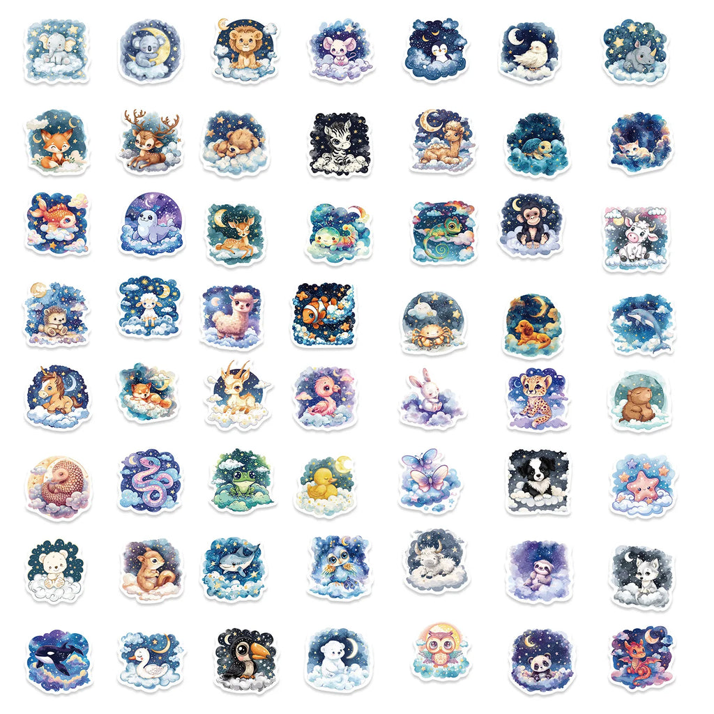 50/100PCS Autocollants Animaux de Dessins Animés Fantastiques Graffiti Décoratifs pour Guitare Ordinateur Portable Bagages DIY Autocollants Étanche