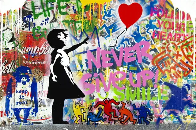 Banksy Street Art Canvas Paintings Sneakers Mouth Ballon Girl Graffiti Pop Art Posters Prints Cuadros Wall Art Home Decoration