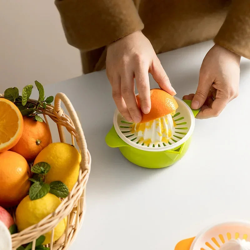 Exprimidores manuales portátiles de limón y naranja, herramienta manual de plástico para frutas, accesorios de cocina, herramientas para hacer zumo de cítricos 100% natural prensado a mano