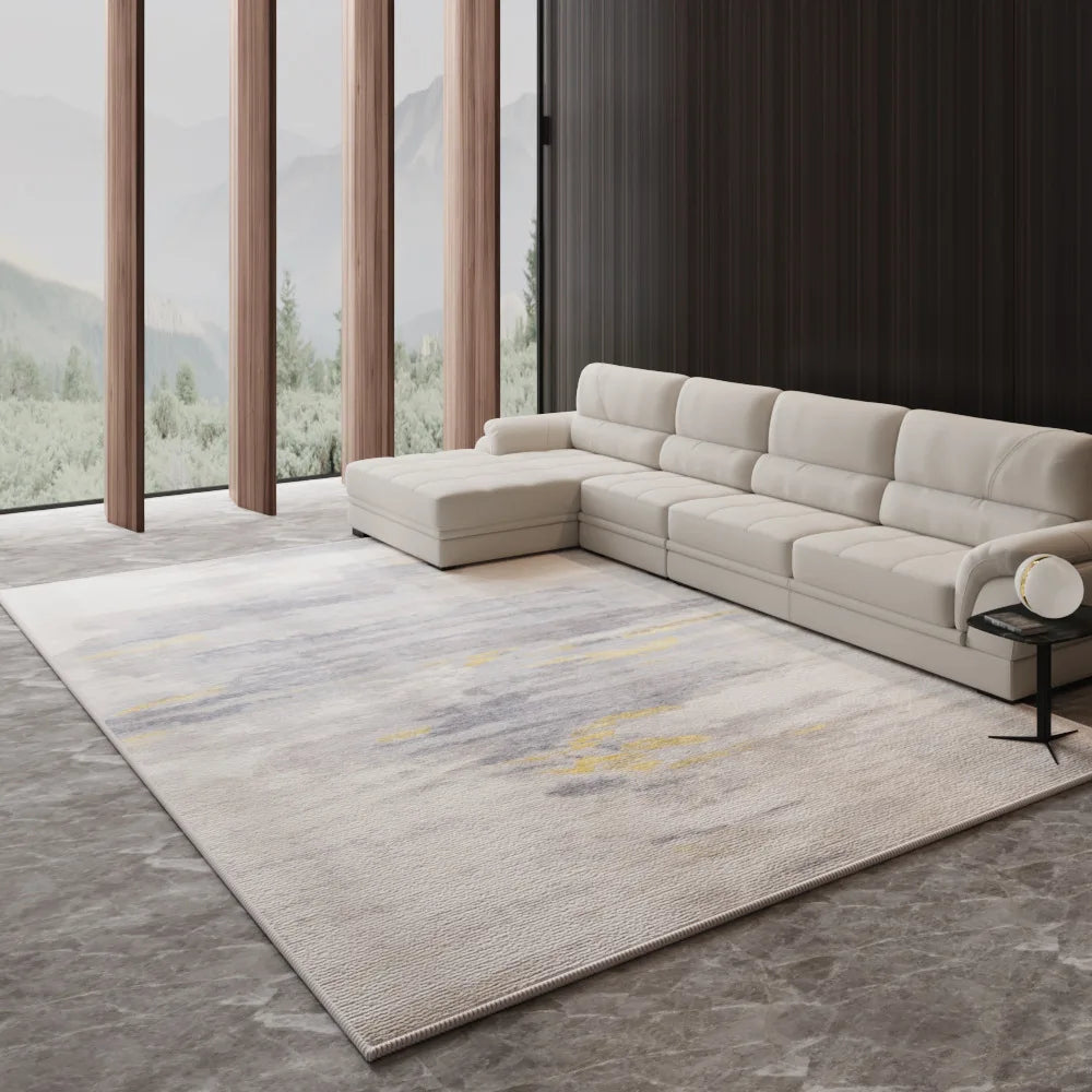 Alfombra Nórdica de Lujo Ligero VIKAMA para Sala de Estar, Sofá, Mesa de Centro, Tapete de Piso para Dormitorio y Salón, Alfombra de Gran Área, Decoración del Hogar