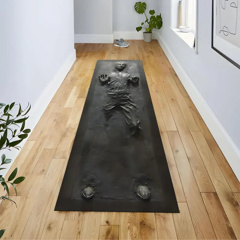 Tapis de couloir de science-fiction pour les fans de cinéma Décoration intérieure amusante Tapis de couloir Cadeau geek Art de sol inspiré Décoration intérieure