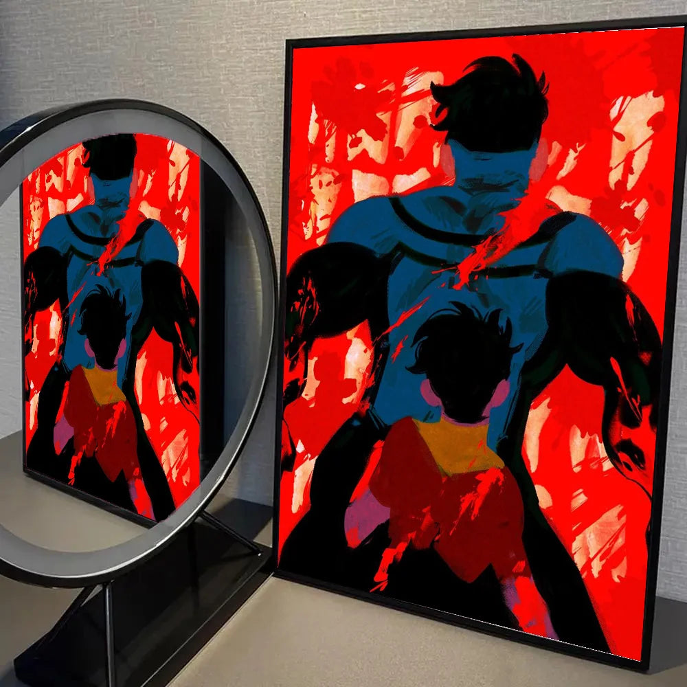 Super-Man Us Anime I-Invincible Affiches HD Posters Décoration de Maison Bar Café Peinture Murale Art Photo