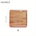KEMORELA 1PCS Plateau à café en bois d'acacia Plateau alimentaire pour tasses Plateaux décoratifs en bois Plateau à dessert en bambou Plateau à thé Gongfu