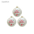3pcs 8cm Christmas Balls Original Gifts Christmas Decoration 2024 Christmas Tree Decorations Gift Decoration Pendants Baubles
