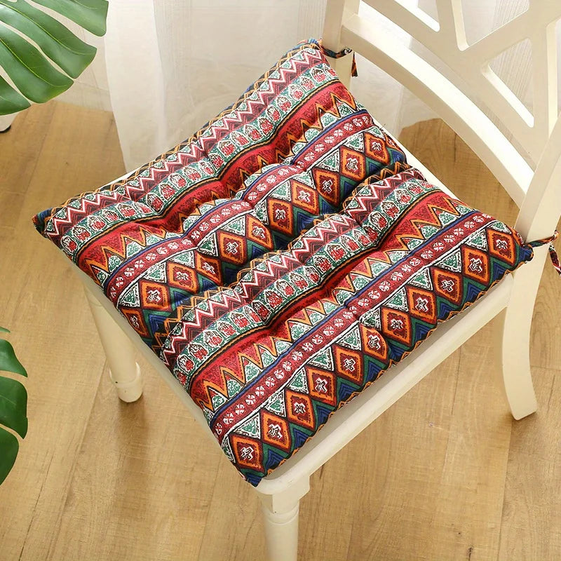 Coussin d'assise carré doux et confortable avec sangle - Parfait pour les chaises de bureau et de maison, tapis de salle à manger en polyester