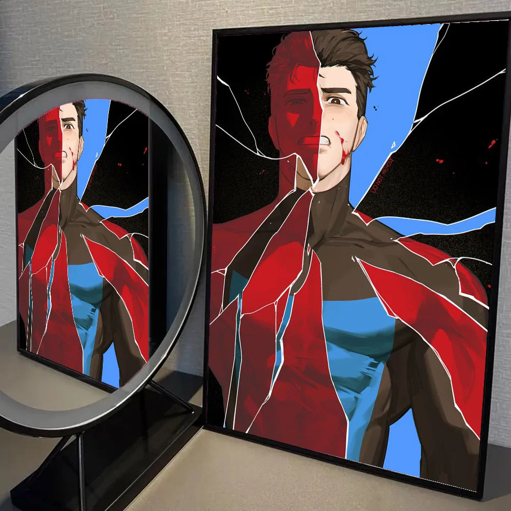 Super-Man Us Anime I-Invincible Affiches HD Posters Décoration de Maison Bar Café Peinture Murale Art Photo