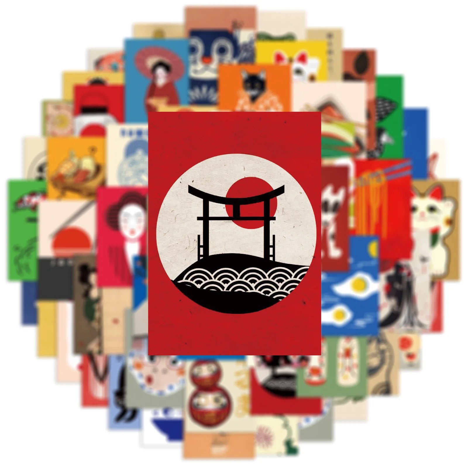 50/100 PEGATINAS de estilo japonés con dibujos animados - Para decorar refrigeradores, patinetas, computadoras, computadoras portátiles, papelería impermeable