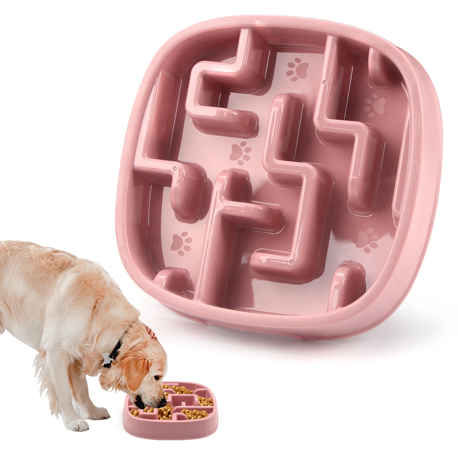 Cuenco de Alimentación Lenta para Perros, Divertido, Antideslizante, Anti-Glotones, para Comer Más Despacio, Respetuoso con el Medio Ambiente, para Perros Pequeños, Medianos y Grandes, Cachorros