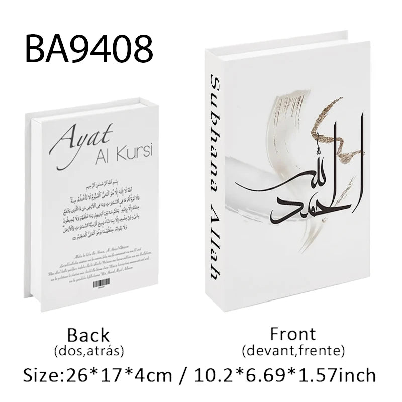 Islamic Decorative Books Kaaba Mosque Luxury Fake Book Storage Box Interior Decoration Coffee Table Bedroom Ornaments Room Decor