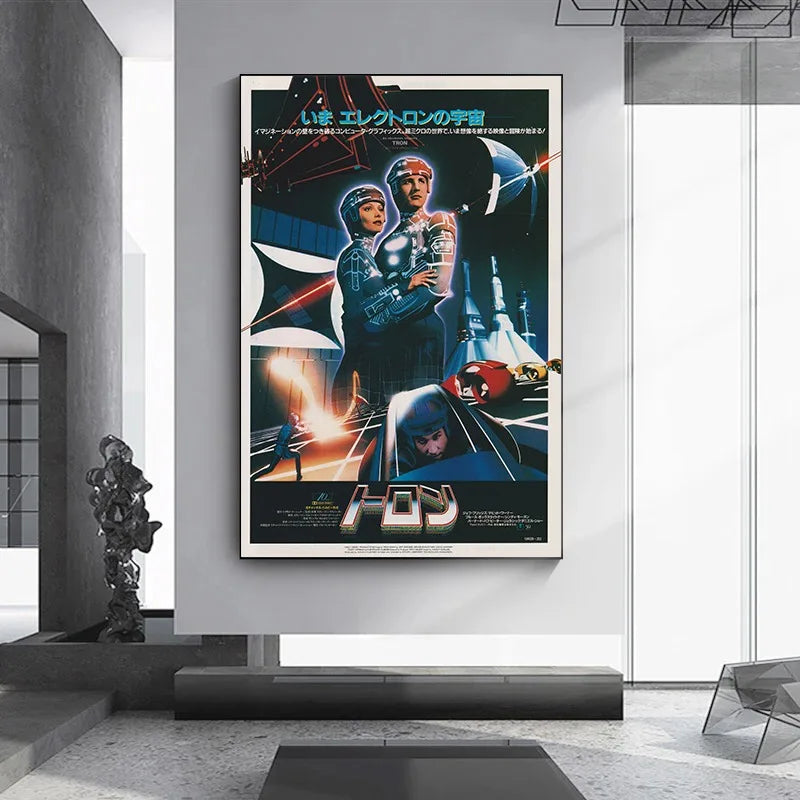 Death Race/Subway/The Fifth Element Japanese Movie Flyer Poster Vintage Style Canvas Print Modern Wall Art Decor for Living Room