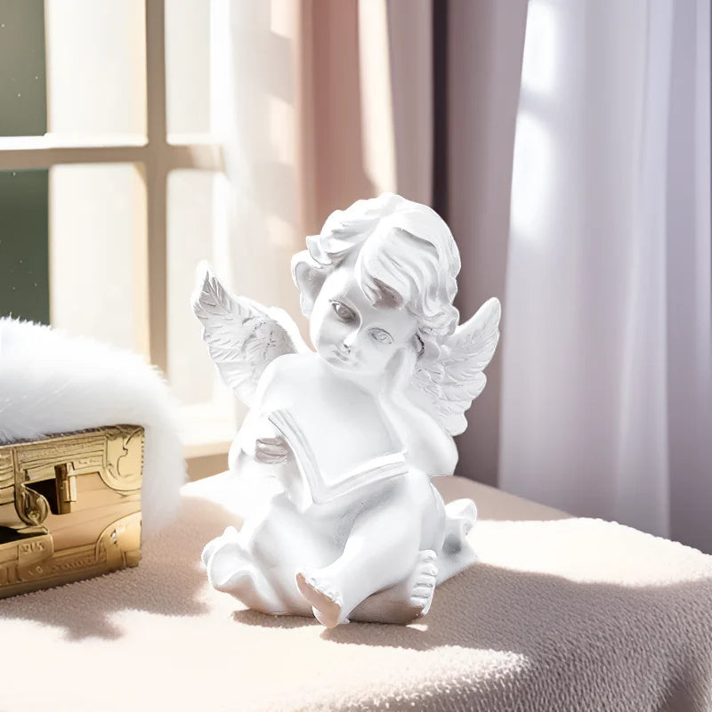 Statue d'ange : coulée à la main en résine durable. Nous sommes des statues d'anges, priez pour votre intérieur.