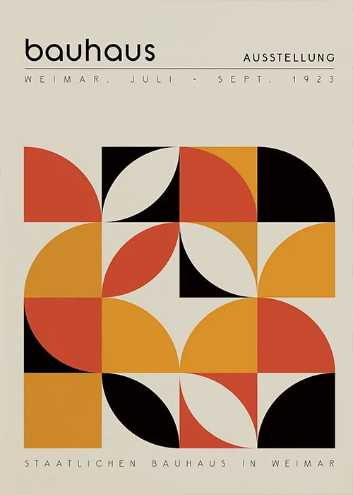 Bauhaus Wall Art Mid Century Modern Print Minimalist Living Room Decor Abstract Geometric Interior Art Canvas Prints Wall Decor