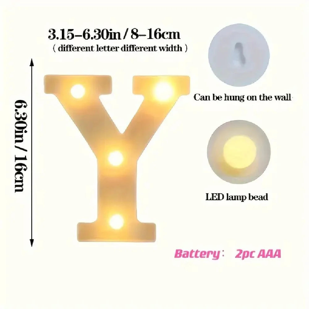 1 lampe LED Alphabet et Chiffres pour la maison, un mariage, une demande en mariage, un anniversaire, une fête, comme accessoire photo, veilleuse décorative blanche alimentée par piles