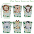 Cajas de Palomitas de Maíz Fiesta Safari en la Jungla, Cajas de Caramelos, Decoración de Fiesta de Animales de la Jungla, Baby Shower, Decoraciones de Cumpleaños para Niños