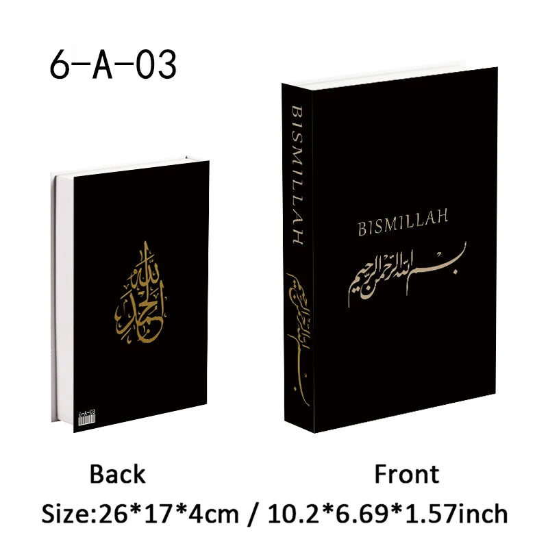 Islamic Decorative Books Kaaba Mosque Luxury Fake Book Storage Box Interior Decoration Coffee Table Bedroom Ornaments Room Decor