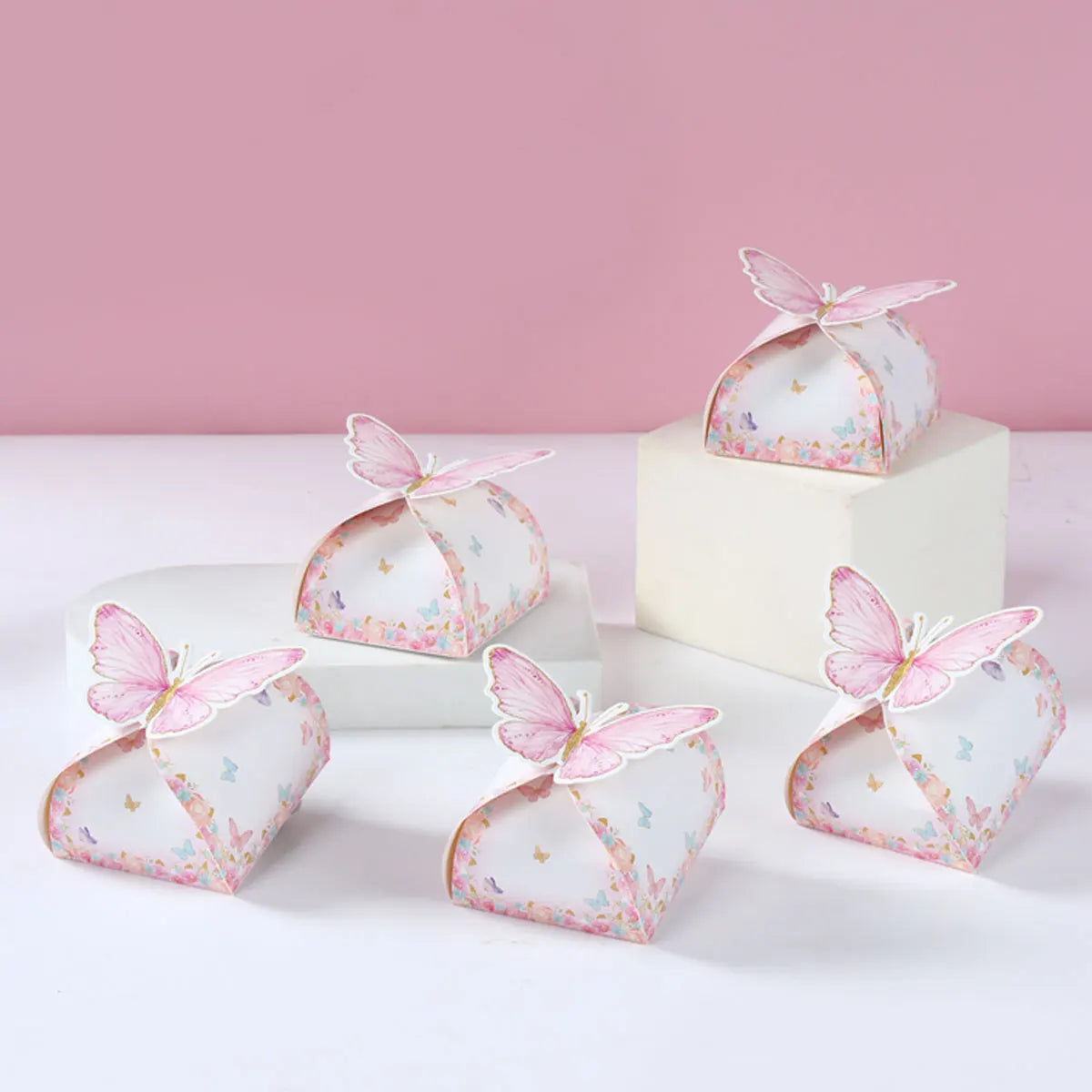 Boîtes à bonbons papillon 12 pièces Boîtes en papier d'emballage cadeau Décorations de fête d'anniversaire pour filles Faveurs de mariage de baby shower pour les invités