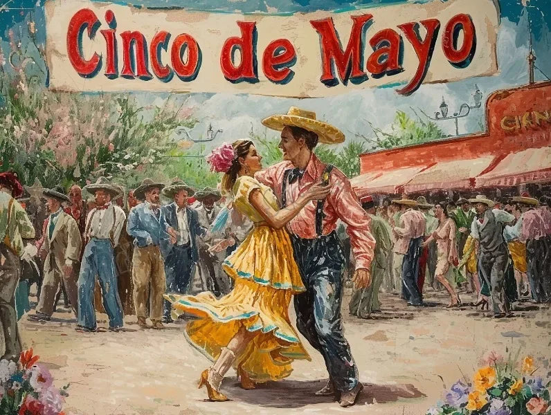 Arte de pared de México colorido vintage, pintura tradicional de la vida en el mercado, póster impreso en lienzo HD, decoración para sala de estar, dormitorio