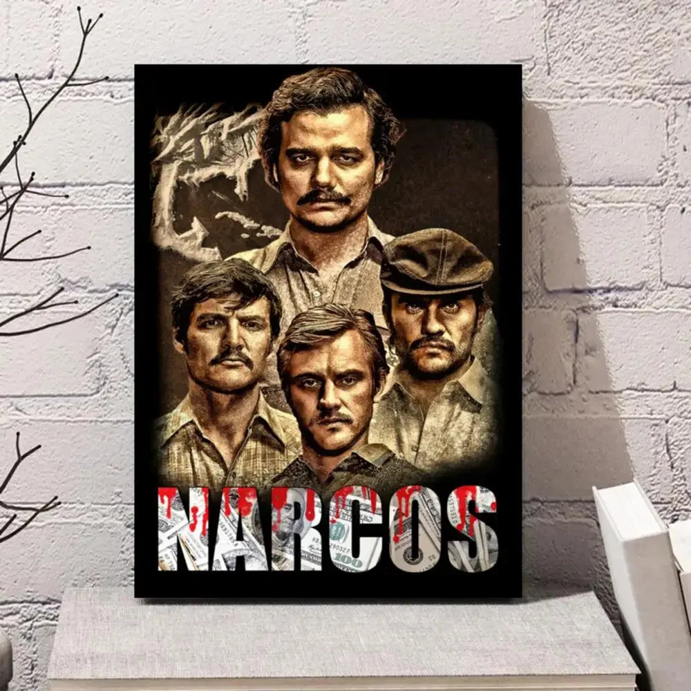 Classic Vintage , Wall Art, Drug Lords TV Series Pablo Escobar, Canvas Printed Poster, Home Living Room Bedroom Decoration
