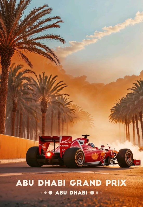 Iconic Formula 1 Racing Grand Prix Poster F1 Super Cars Aesthetic Wall Decor Racing Car Fans Home Room Wall Art Canvas Painting