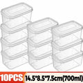 1/10PCS Caja de carne para congelador de refrigerador Cajas de conservación de alimentos Contenedor de almacenamiento de vegetales frescos con tapa Recipiente para alimentos más crujiente