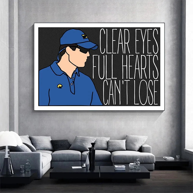 Tonto y Retonto/Eterno Resplandor de una Mente sin Recuerdos/Friday Night Lights Póster de Película Estilo Minimalista de Dibujos Animados Impresión en Lienzo