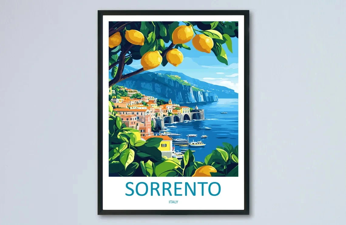 Sorrento Citronnier Citron Fruit Mur Art Impressions Toile Peinture Affiche Image Pour Salon Chambre Décoration Intérieure