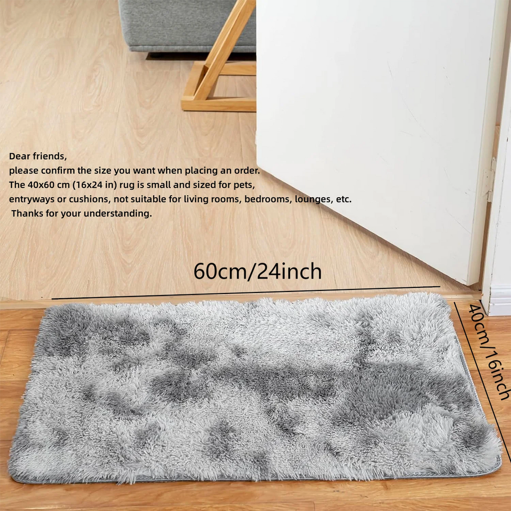 VIKAMA Tapis en peluche Tie-Dye pour salon, décoration douce et moelleuse, tapis de sol pour chambre d'enfants, couverture antidérapante pour bébé
