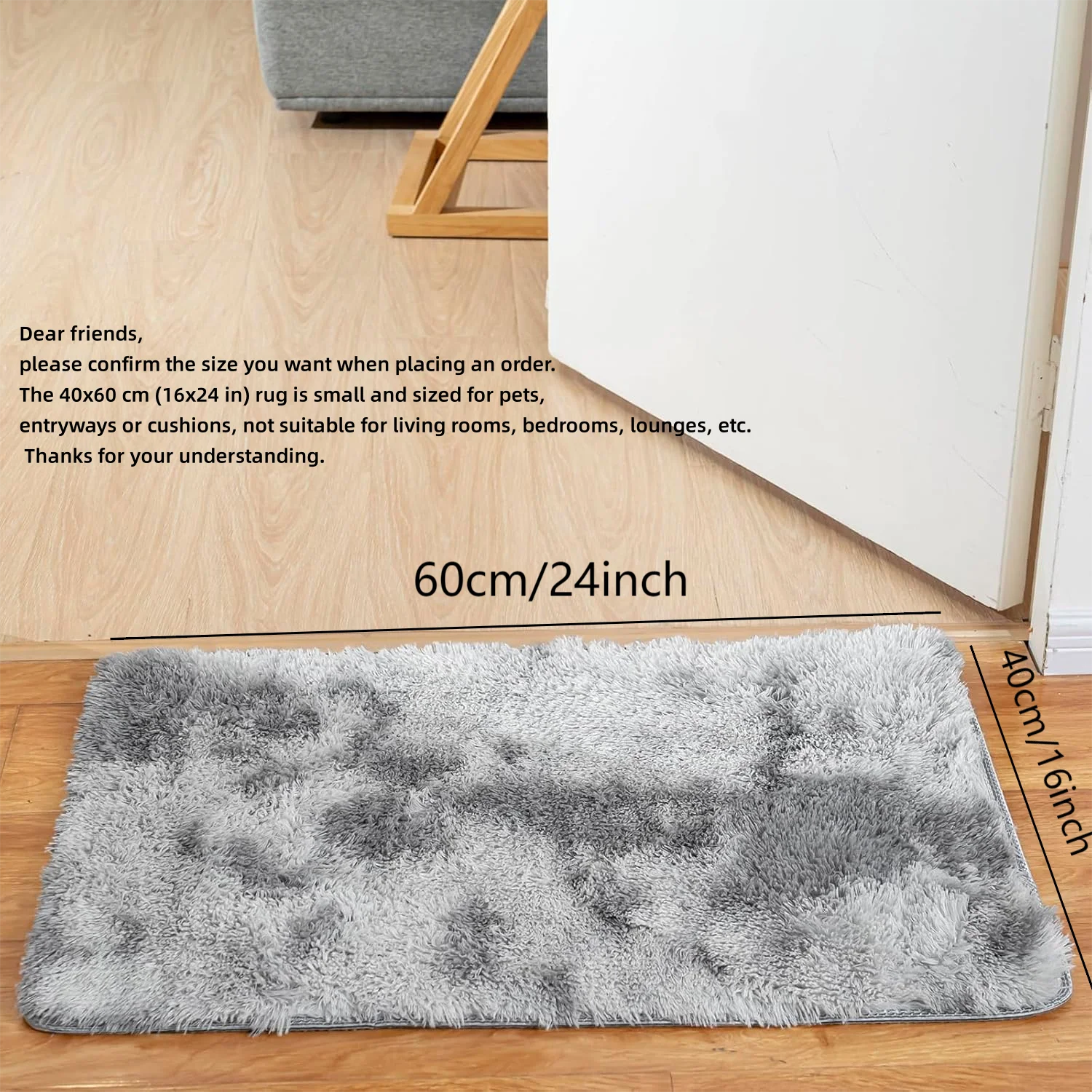 VIKAMA Tapis en peluche Tie-Dye pour salon, décoration douce et moelleuse, tapis de sol pour chambre d'enfants, couverture antidérapante pour bébé