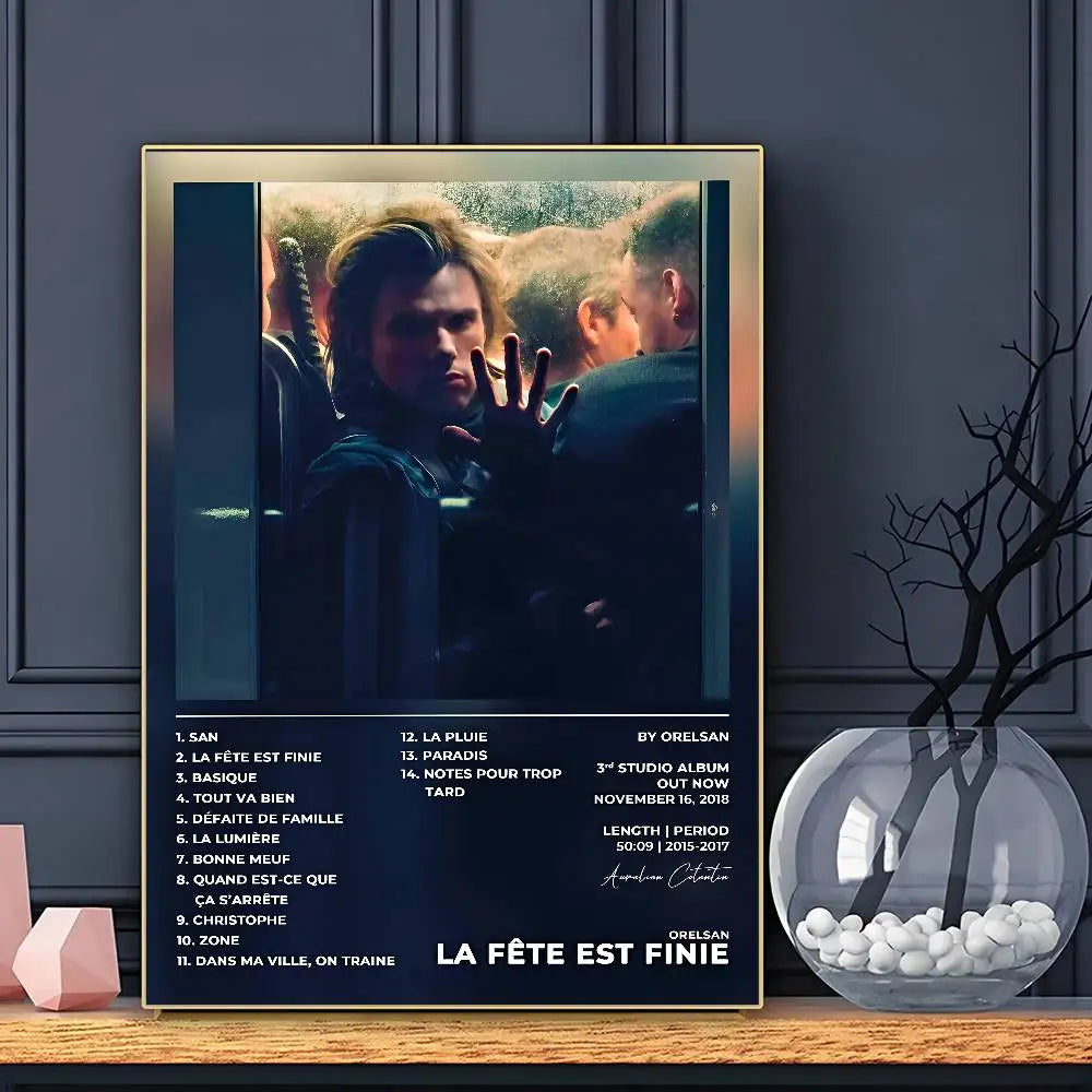 Affiche Orelsan Rapper Adhésive Murale Impression Étanche Maison Salon Chambre Bar Décoration Esthétique