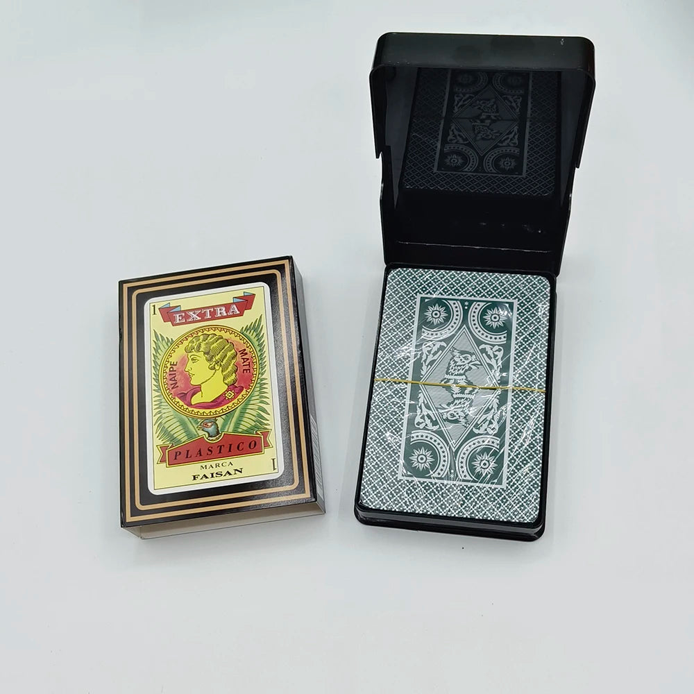 Cartes à jouer de poker en PVC étanche de qualité supérieure 62x95mm, jeu de 40 cartes espagnoles, cartes de jeu pour fête de famille