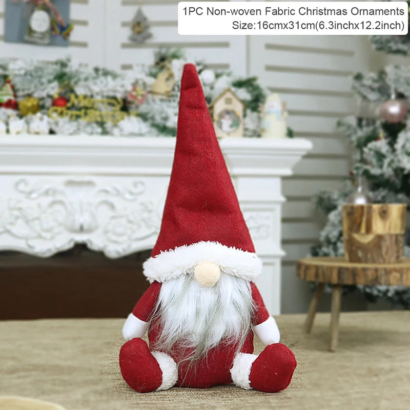 Decoración navideña de Papá Noel para el hogar 2025, decoración de mesa, muñeco de alce, adornos navideños, regalos de Navidad, Feliz Año Nuevo 2026