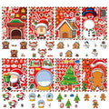 8/16PCS Pegatinas de Rompecabezas de Navidad Pegatinas DIY Pegatinas de Regalo Pegatinas de Fiesta Pegatinas de Imágenes Pegatinas Creativas