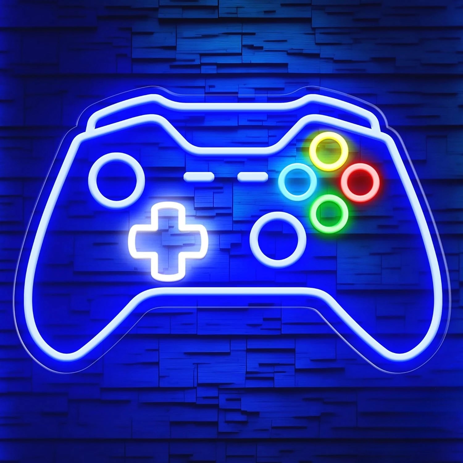 Letrero de neón para gamer con forma de mando LED, letrero de neón USB para decoración de habitación de gamer, el mejor regalo para adolescentes, niños y niñas