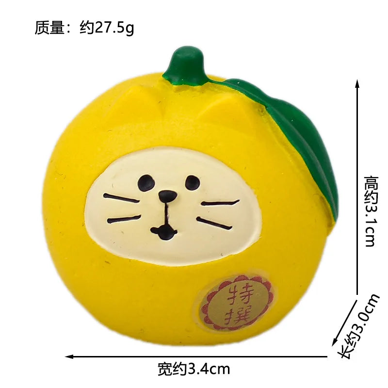 ZAKKA Lindas figuras de gato bebiendo Shiba Inu, modelo de resina, árbol de pomelo, jardín de hadas, decoración de escritorio, regalos