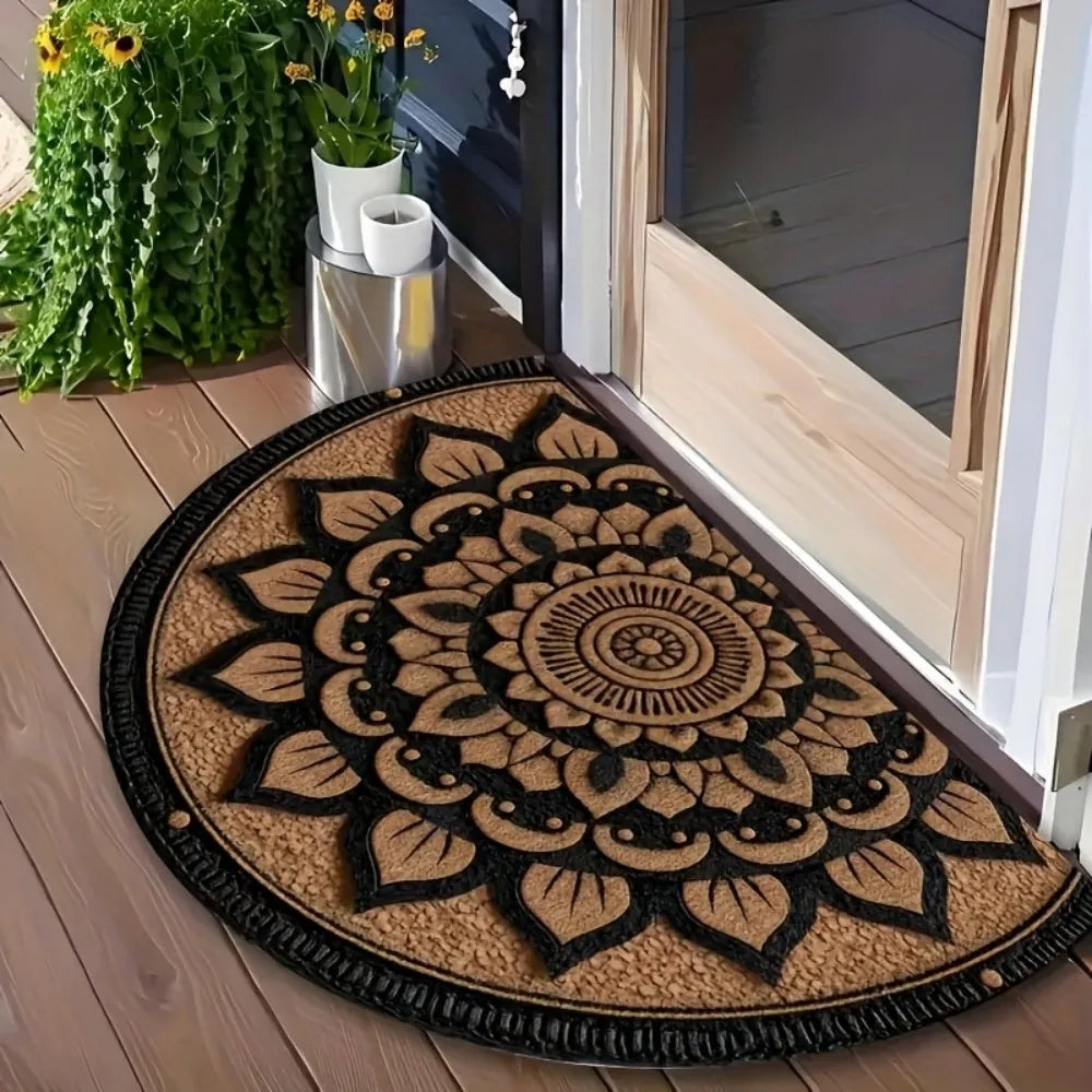 Alfombrilla con patrón floral estilo americano VIKAMA, antideslizante y a prueba de suciedad, alfombra decorativa para el hogar en la entrada, baño y cocina