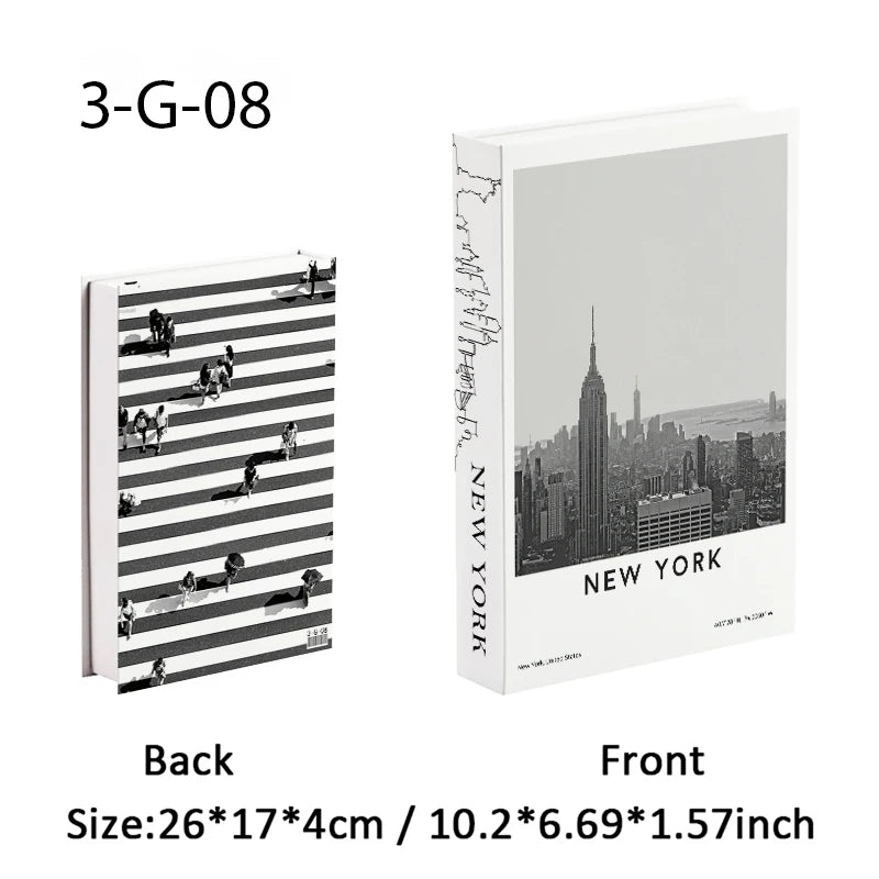 Open Luxury Fake Book Storage Box Home Decor Fashion Paris Decorative Books Interior Decoration Coffee Table Bedroom Ornaments