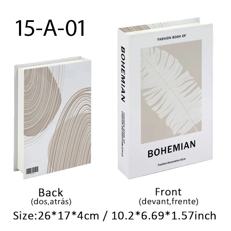 Gothic Interior Decoration Decorative Books Open Luxury Fake Book Storage Box Home Decor Boho Monet Coffee Table Shelf Ornaments