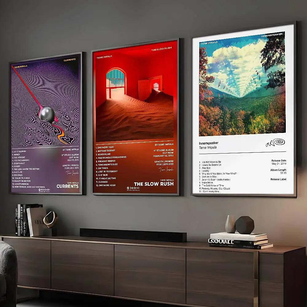 T-Tame I-ImpalaS Affiche Murale Adhésive Imprimée Étanche Décoration Esthétique pour Maison Salon Chambre Bar